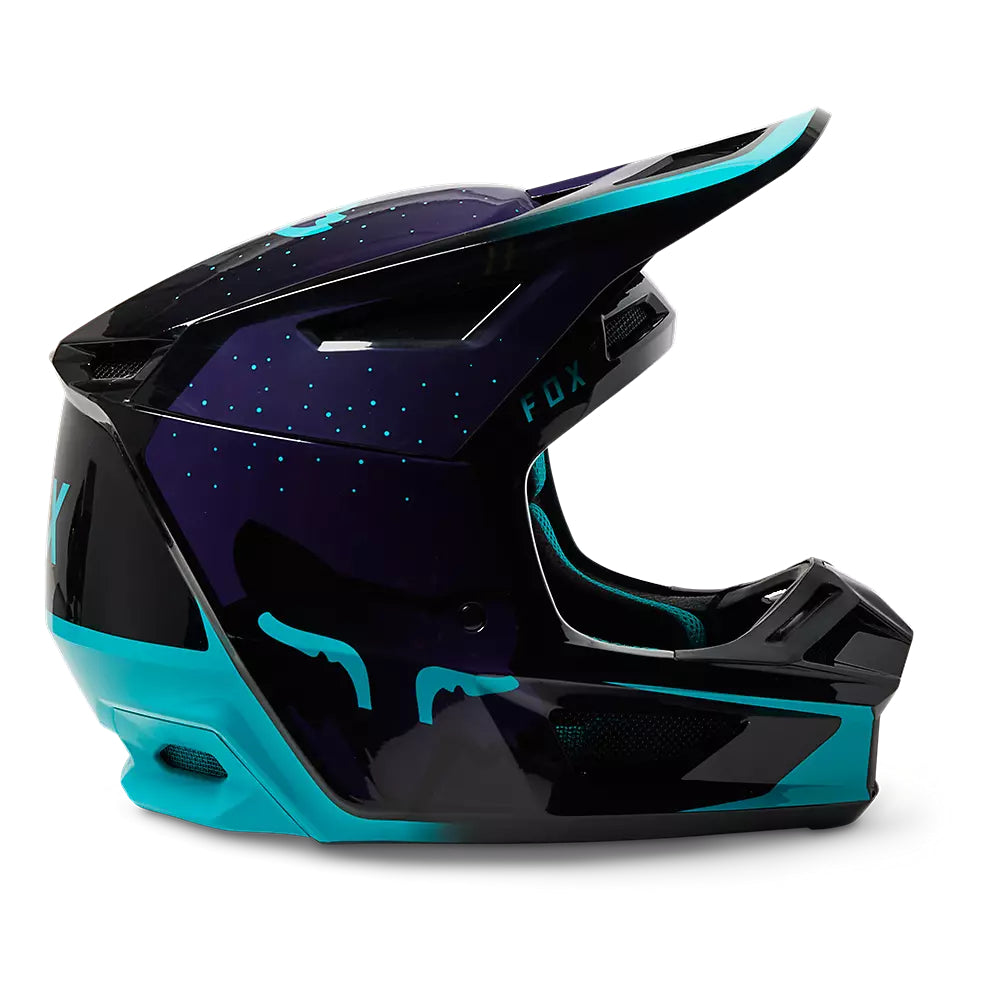 Casco Moto V2 Vizen Negro/Morado Fox | Casco Moto Fox casco fox racing motocross mtb
