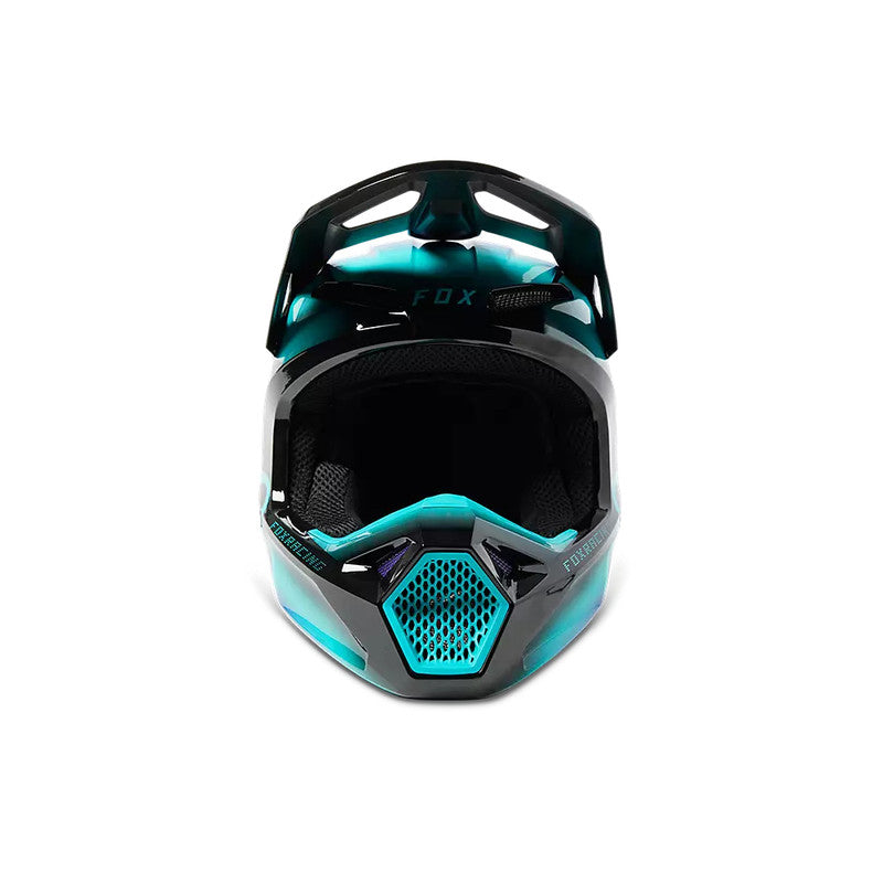 Casco Moto Niño V1 Toxsyk Negro/Celeste Fox | Casco Moto Fox casco fox racing motocross mtb