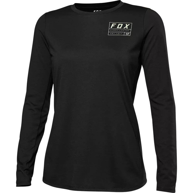 Polera Bicicleta Mujer Manga Larga Ranger Drirelease® Negro Fox polera bicicleta fox mtb