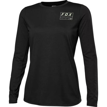 Polera Bicicleta Mujer Manga Larga Ranger Drirelease® Negro Fox polera bicicleta fox mtb