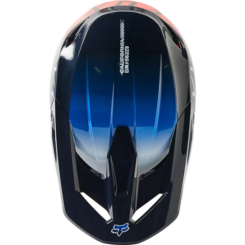 Casco Moto V1 Toxsyk Azul/Naranjo Fox | Casco Moto Fox casco fox racing motocross mtb