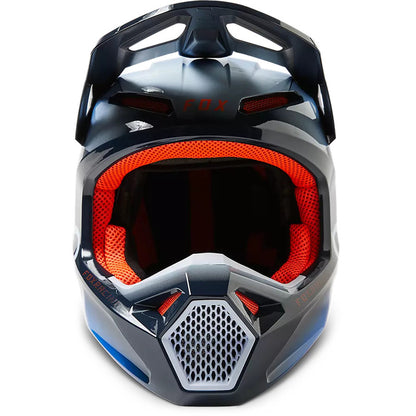 Casco Moto V1 Toxsyk Azul/Naranjo Fox | Casco Moto Fox casco fox racing motocross mtb
