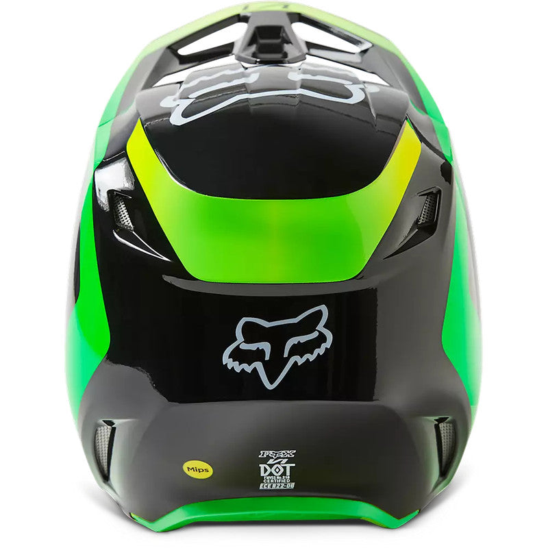 Casco Moto V1 Dpth Negro/Verde Fox | Casco Moto Fox casco fox racing motocross mtb