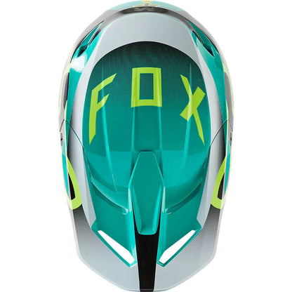 Casco Moto V1 Leed Celeste Fox