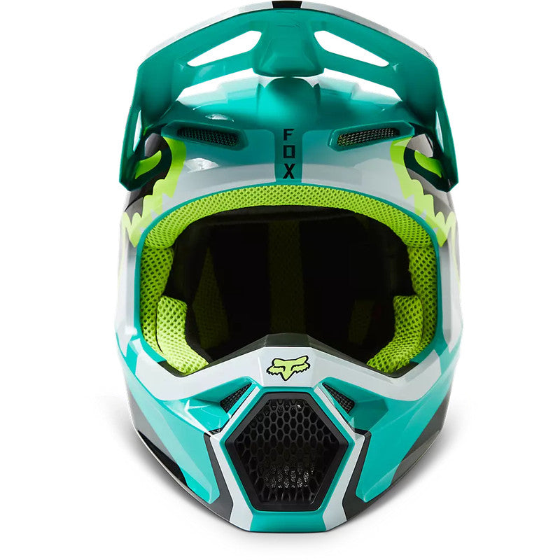 Casco Moto Niño V1 Leed Celeste Fox | Casco Moto Fox casco fox racing motocross mtb