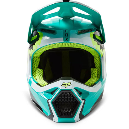 Casco Moto Niño V1 Leed Celeste Fox | Casco Moto Fox casco fox racing motocross mtb
