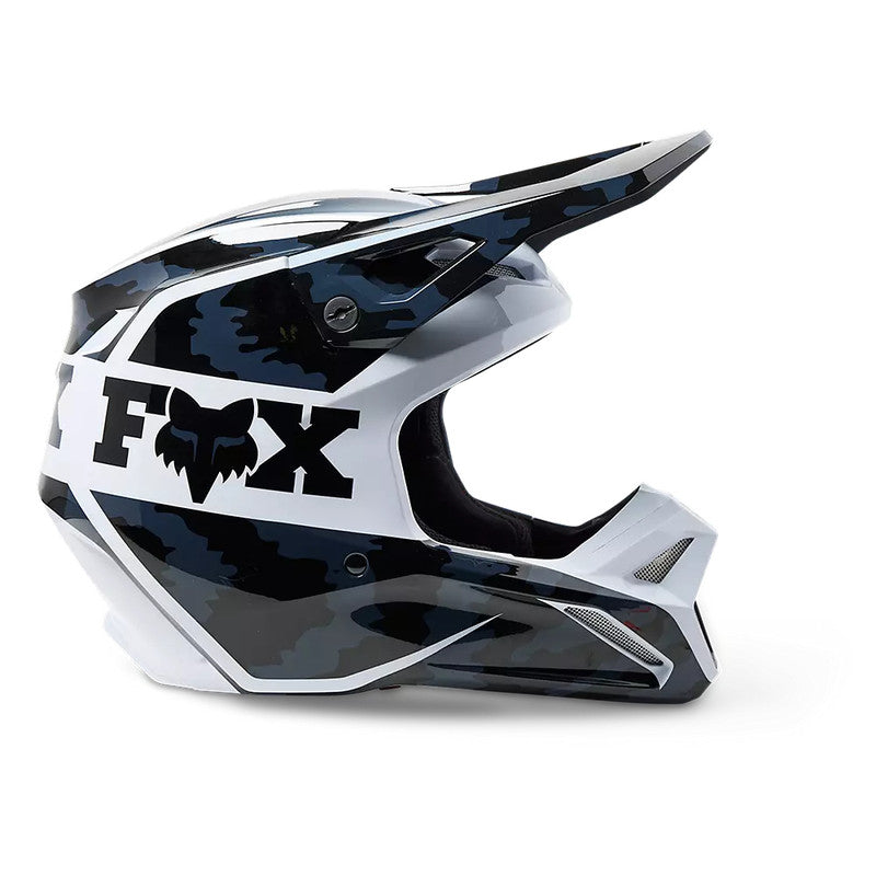 Casco Moto V1 Nuklr Negro/Blanco Fox | Casco Moto Fox casco fox racing motocross mtb