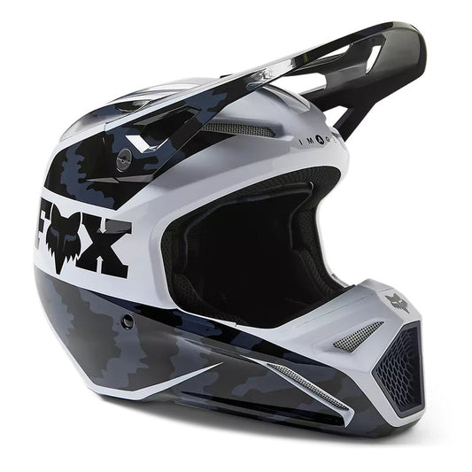 Casco Moto V1 Nuklr Negro/Blanco Fox