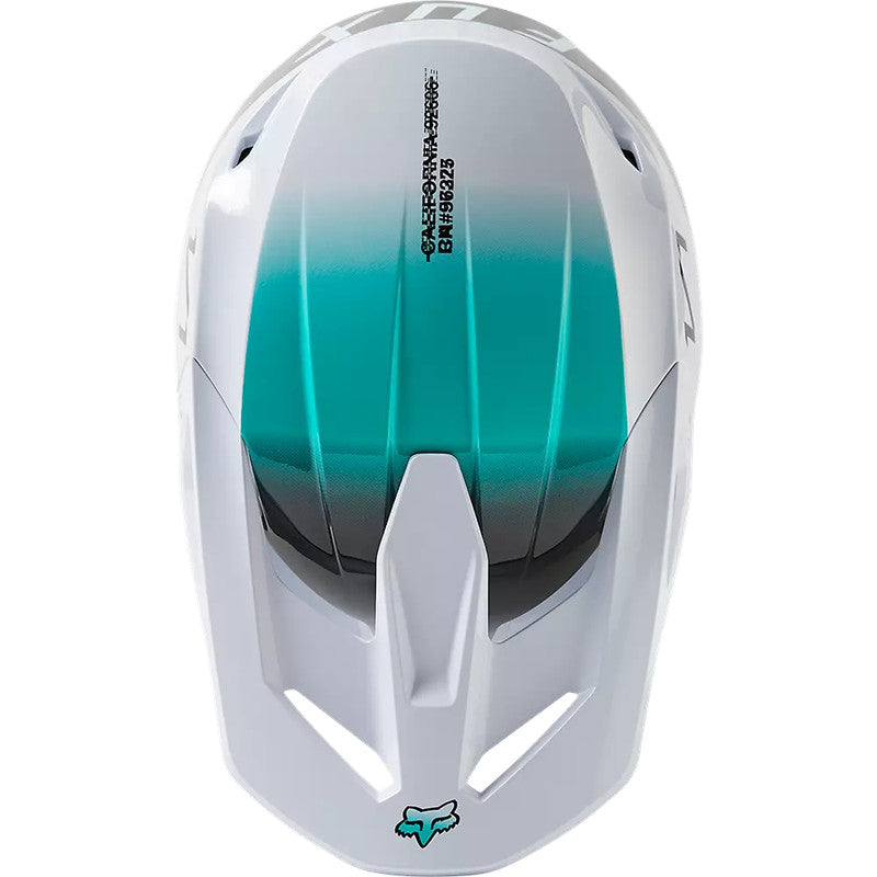 Casco Moto V1 Toxsyk Blanco/Celeste Fox | Casco Moto Fox casco fox racing motocross mtb
