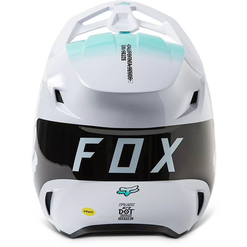 Casco Moto V1 Toxsyk Blanco/Celeste Fox | Casco Moto Fox casco fox racing motocross mtb