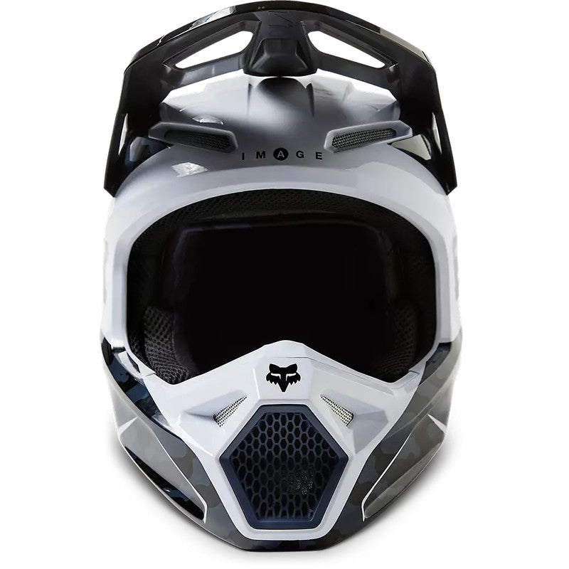 Casco Moto V1 Nuklr Negro/Blanco Fox | Casco Moto Fox casco fox racing motocross mtb