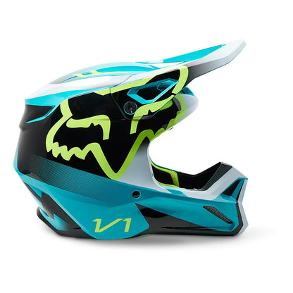 Casco Moto Niño V1 Leed Celeste Fox | Casco Moto Fox casco fox racing motocross mtb