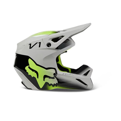 Casco Moto Niño V1 Toxsyk Gris/Amarillo Fox | Casco Moto Fox casco fox racing motocross mtb