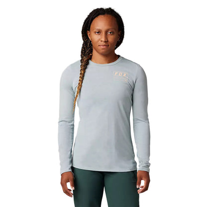 Polera Bicicleta Mujer Manga Larga Ranger Drirelease® Gris Fox polera bicicleta fox mtb