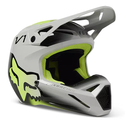 Casco Moto Niño V1 Toxsyk Gris/Amarillo Fox | Casco Moto Fox casco fox racing motocross mtb