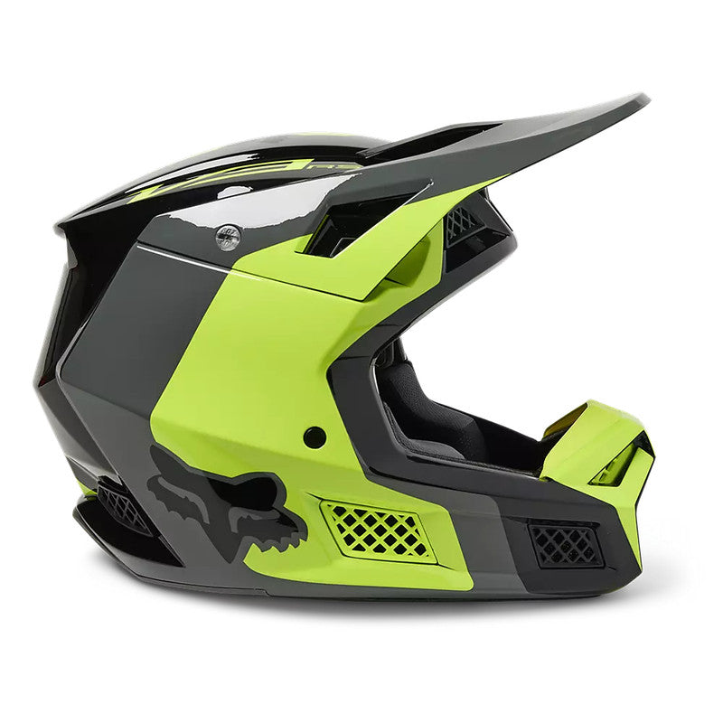 Casco Moto V3 RS Efekt Amarillo/Negro Fox | Casco Moto Fox casco fox racing motocross mtb