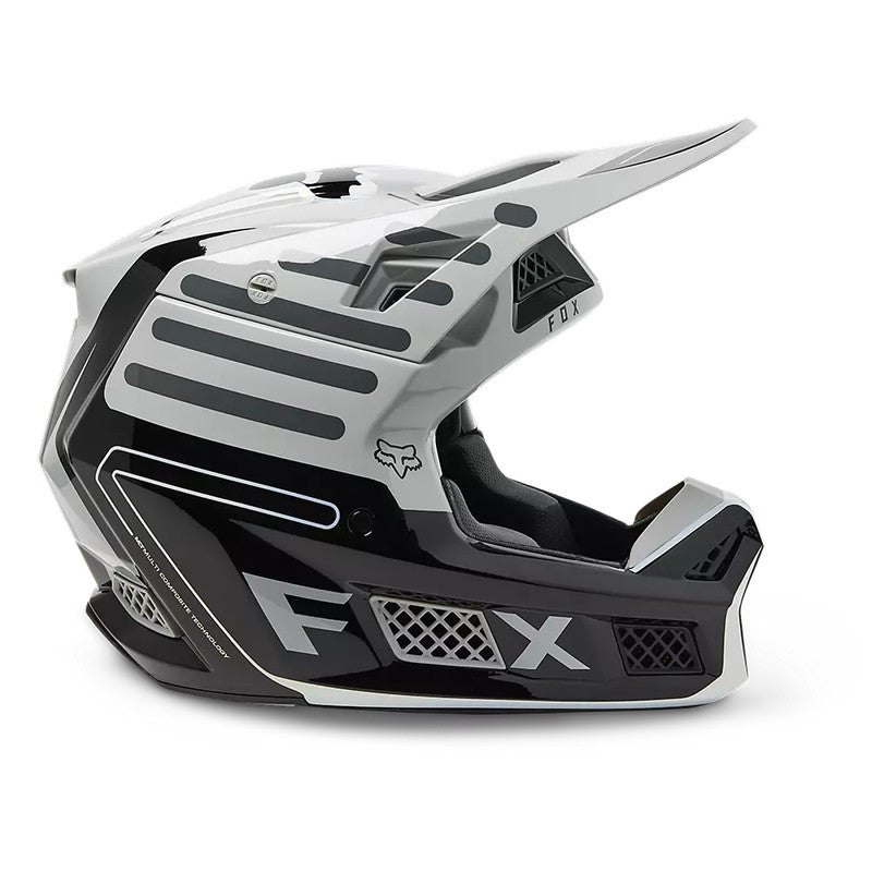 Casco Moto V3 RS Ryaktr Gris/Negro Fox | Casco Moto Fox casco fox racing motocross mtb