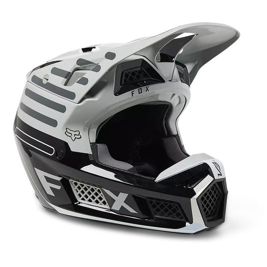 Casco Moto V3 RS Ryaktr Gris/Negro Fox | Casco Moto Fox casco fox racing motocross mtb