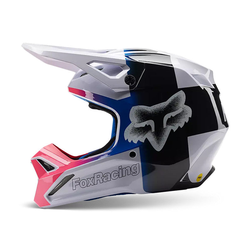Casco Moto V1 Horyzn Negro/Blanco/Rosado Fox | Casco Moto Fox casco fox racing motocross mtb
