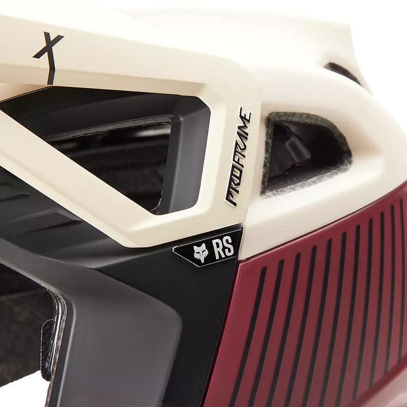 Casco Bicicleta Proframe RS Mash Blanco/Burdeo Fox | Casco MTB Fox casco fox racing motocross mtb