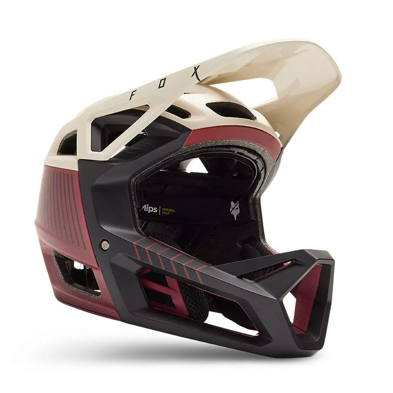 Casco Bicicleta Proframe RS Mash Blanco/Burdeo Fox | Casco MTB Fox casco fox racing motocross mtb