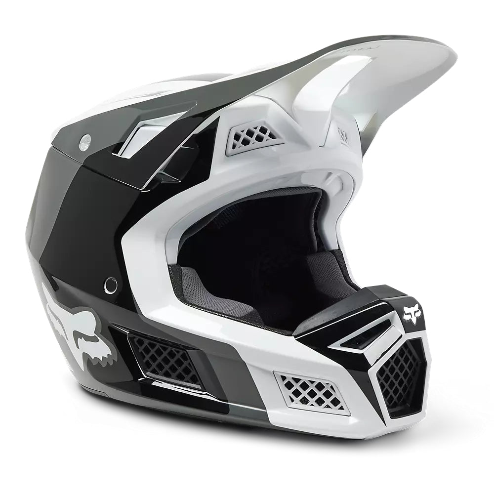 Casco Moto V3 RS Efekt Negro/Blanco Fox | Casco Moto Fox casco fox racing motocross mtb