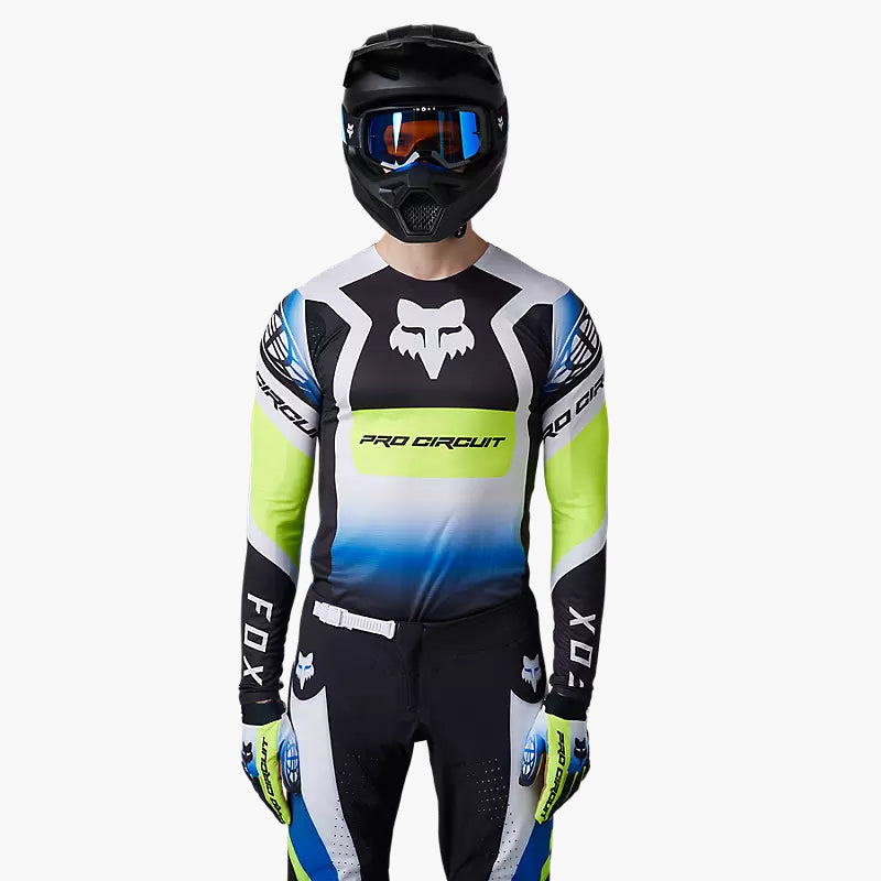 Polera Moto Flexair Pro Circuit Foyl Negro/Blanco Fox polera moto fox motocross