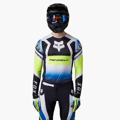 Polera Moto Flexair Pro Circuit Foyl Negro/Blanco Fox polera moto fox motocross