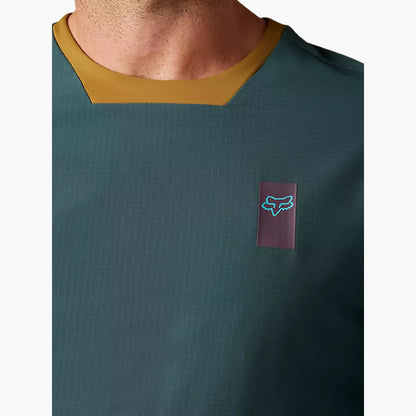 Polera Bicicleta Defend Thermal Manga Larga Esmeralda Fox polera bicicleta fox mtb
