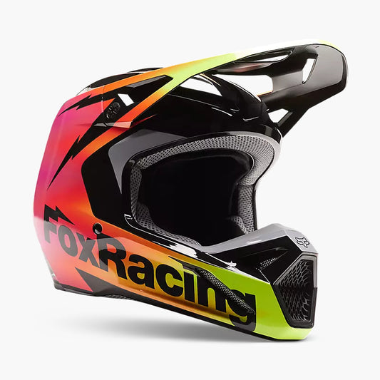 Casco Moto V1 Statk Rojo/Rosado Fox | Casco Moto Fox casco fox racing motocross mtb