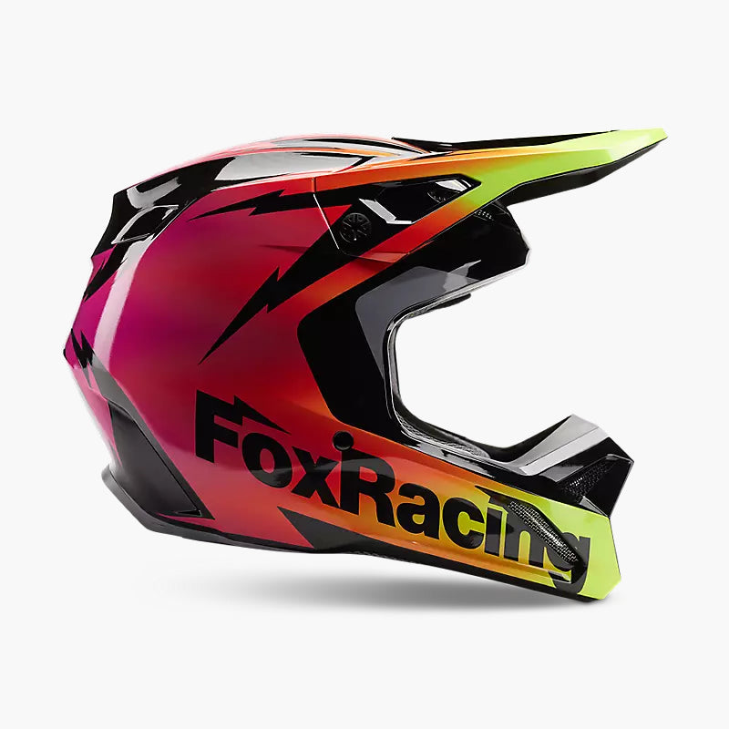 Casco Moto V1 Statk Rojo/Rosado Fox | Casco Moto Fox casco fox racing motocross mtb