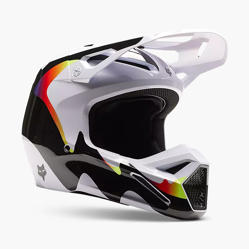 Casco Moto V1 Kozmik Negro/Blanco Fox