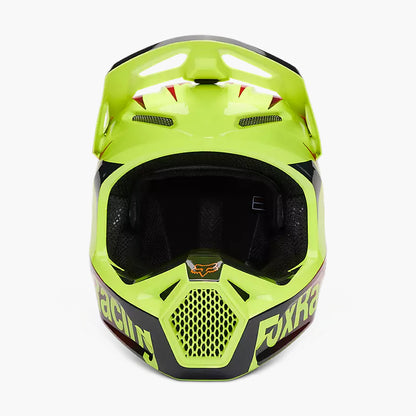 Casco Moto V1 Statk Amarillo/Rojo Fox