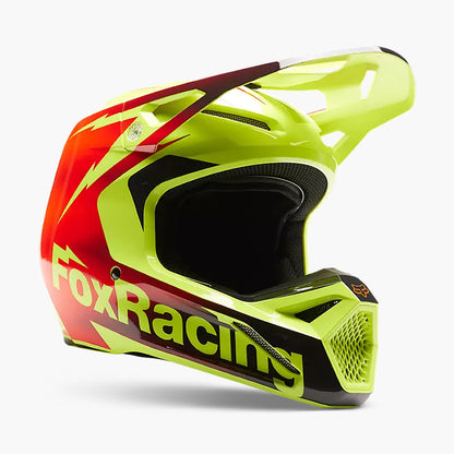 Casco Moto V1 Statk Amarillo/Rojo  Fox | Casco Moto Fox casco fox racing motocross mtb