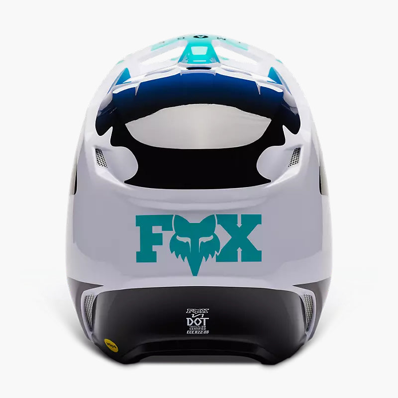 Casco Moto V1 Kozmik Azul/Blanco Fox | Casco Moto Fox casco fox racing motocross mtb