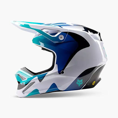 Casco Moto V1 Kozmik Azul/Blanco Fox | Casco Moto Fox casco fox racing motocross mtb