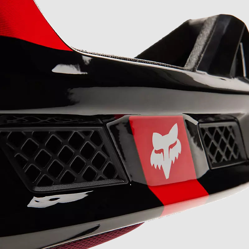 Casco Bicicleta Rampage Pro Carbon MIPS® Glnt Negro/Rojo Fox | Casco MTB Fox casco fox racing motocross mtb