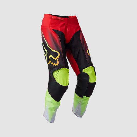 Pantalon Fox Moto 180 Statk para Moto Rojo/Negro/Verde