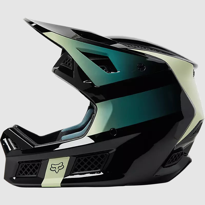 Casco Bicicleta Rampage Pro Carbon MIPS® Negro/Celeste Fox | Casco MTB Fox casco fox racing motocross mtb