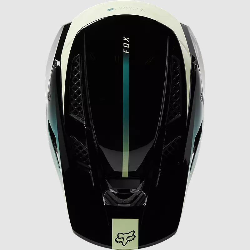 Casco Bicicleta Rampage Pro Carbon MIPS® Negro/Celeste Fox | Casco MTB Fox casco fox racing motocross mtb