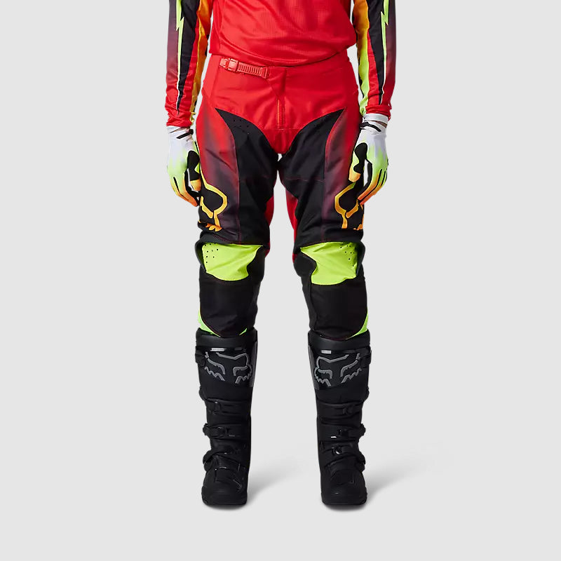 Pantalon Moto 180 Statk Rojo/Negro/Verde Fox