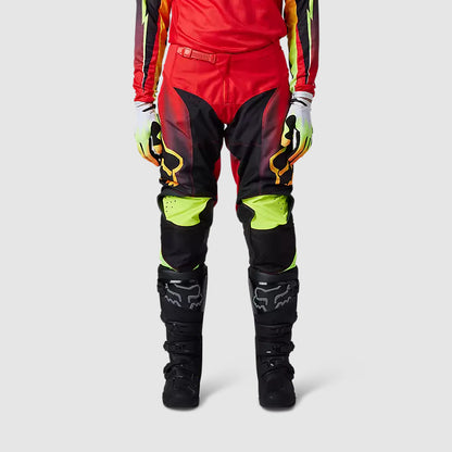 Pantalon Moto 180 Statk Rojo/Negro/Verde Fox