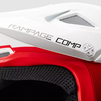 Casco Bicicleta Rampage Comp Baysik Blanco/Rojo Fox