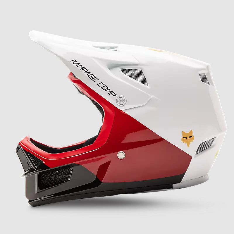 Casco Bicicleta Rampage Comp Baysik Blanco/Rojo Fox