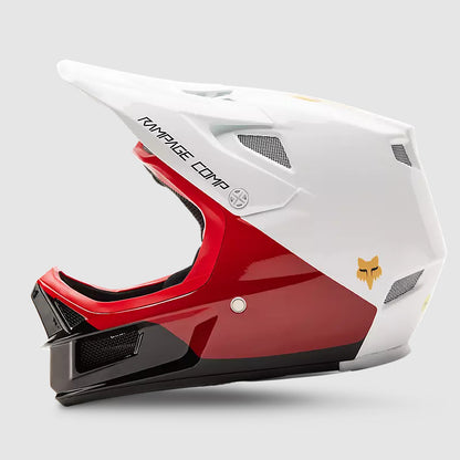 Casco Bicicleta Rampage Comp Baysik Blanco/Rojo Fox