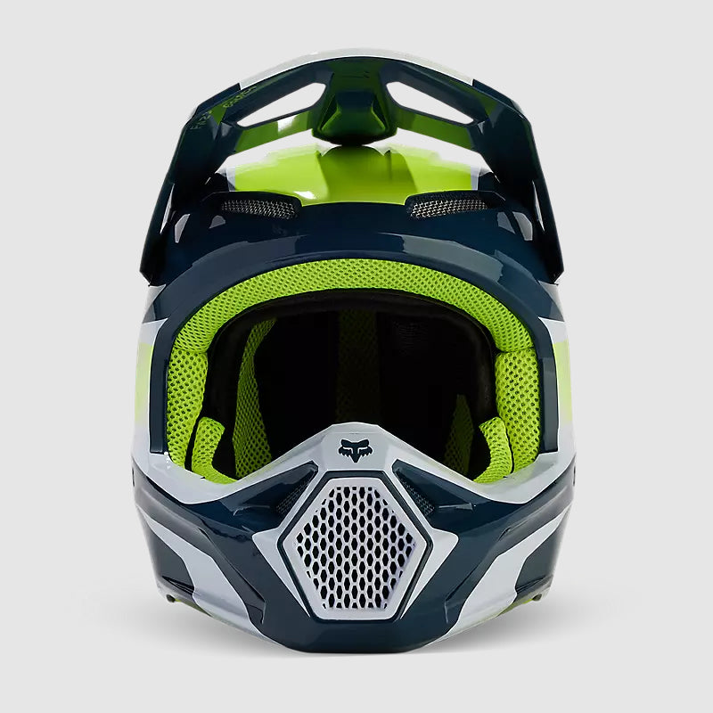 Casco Moto V1 Flora Azul Petroleo Fox | Casco Moto Fox casco fox racing motocross mtb