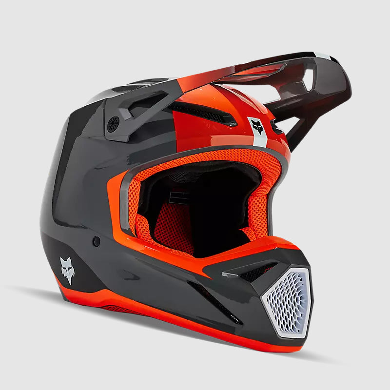 Casco Moto V1 Ballast Gris/Naranjo Fox | Casco Moto Fox casco fox racing motocross mtb
