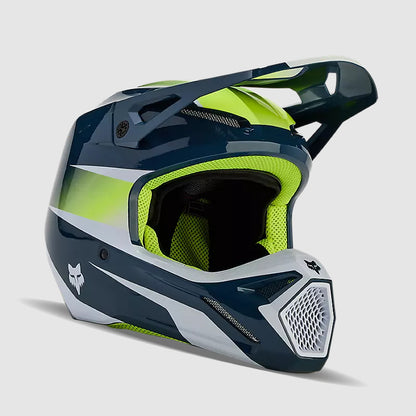 Casco Moto V1 Flora Azul Petroleo Fox | Casco Moto Fox casco fox racing motocross mtb