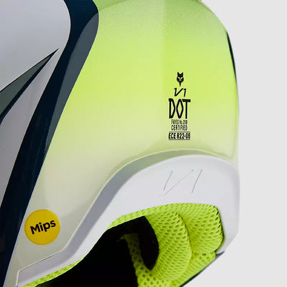 Casco Moto V1 Flora Azul Petroleo Fox | Casco Moto Fox casco fox racing motocross mtb