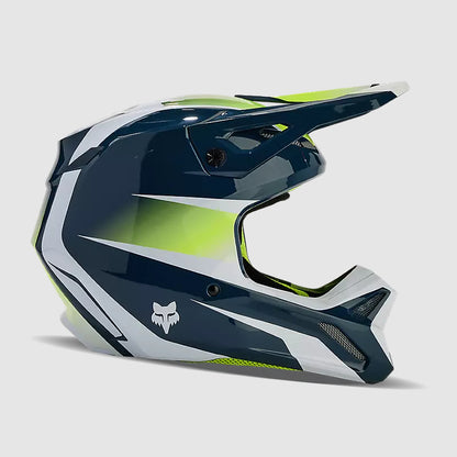 Casco Moto V1 Flora Azul Petroleo Fox | Casco Moto Fox casco fox racing motocross mtb